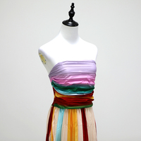 Robe longue élégante et colorée sans bretelles, imprimée, style européen et américain, nouvelle collection 2026, pour femme