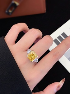 แหวน<span class=keywords><strong>พลอย</strong></span><span class=keywords><strong>โกเมน</strong></span>สีเหลืองสดใส <span class=keywords><strong>ความ</strong></span>คมชัดสูง ตัวเรือนเงินแท้ S925 ทรงคุชชั่น สำหรับงานหมั้นและงานแต่งงาน - Product Image 5