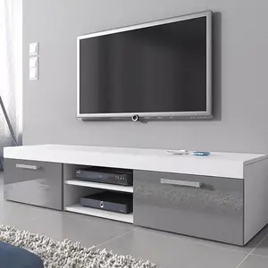 新しいデザインモダンなテレビミラーキャビネット写真リビングルーム家具木製テレビディスプレイスタンド