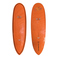 Planche de surf en fibre de verre époxy tissu court personnalisé avec palmes et laisse pour hommes