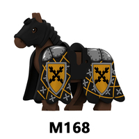 Cheval de guerre médiéval, cadeaux DIY, blocs de construction éducatifs en plastique compatibles avec les figurines d'anime, collection pour enfants, jouets pour enfants