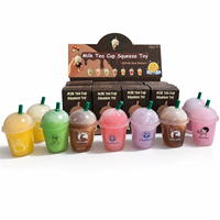 Vente en gros : Boîte mystère de jouets squishy en forme de tasse de thé au lait, rembourrés à la maltose, à rebond lent, sensoriels à presser, anti-stress, cadeau pour enfants