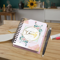 Cahier d'exercice à la ligne française personnalisable tailles A5/A6/A4 couverture en papier cuir imprimé style spirale avec Logo personnalisé-cadeau étudiant
