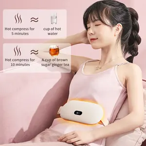 Almofada de aquecimento menstrual elétrica USB sem fio portátil para mulheres, almofada de aquecimento menstrual USB para alívio da dor do período