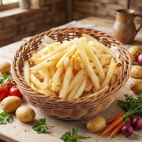 Groothandel Beste Kwaliteit Zoete Zachte Magere Fruit & Groente Snacks 7*7mm Diepvries Frieten met Beste Prijs