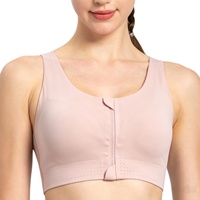 Soutien-gorge de sport sans couture à fermeture avant, respirant, maintien moyen, en Spandex/Nylon, avec trous de ventilation laser, pour adultes, yoga