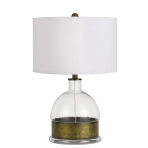 HMS 25 \ "moderna lampada da tavolo a globo in vetro nichel paralume a tamburo bianco 220V AC/220V batteria in alluminio ferro corpo per camere da letto - Product Image 2