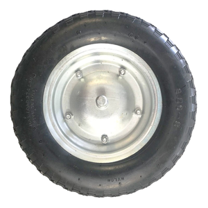 13 Inch Pneumatic Rubber <strong>Tire</strong> with Aluminium Steel Rim Axle Adjustable Sleeve Length 350-8 for <strong>Wheelbarrow</strong> New - Product Image 2