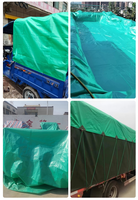 Bâche en PE verte 180 GSM pour la logistique, imperméable, anti-poussière, couverture de chargement pour camion, entrepôt, stockage, usage intensif, personnalisable