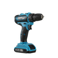Perceuse sans fil AOTUO bleue 21V avec moteur à fil de cuivre, batterie Li-ion 1300mAh et mandrin industriel OEM