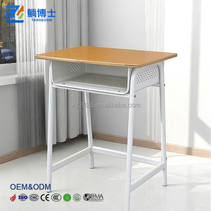 Escritorio Escolar Personalizado de Madera con Panel Decorativo Multicapa - Product Image 3