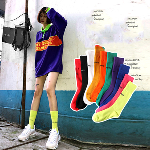 Tùy Chỉnh Của Phụ Nữ Mùa Hè Vớ Cotton Mỏng Trong Ống Vớ Đống Của Phụ Nữ Hàn Quốc Phiên Bản Của Các Đại Học Phong Cách Vớ Màu Tím - Product Image 1