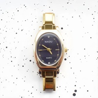 Bracelet Montre Unisexe Ovale à Quartz en Acier Inoxydable Modulaire Écologique Style Vintage avec Breloques, Vente Chaude, Maillons de 9 mm, Vente en Gros