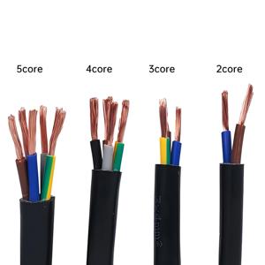Toptan yangına dayanıklı RVV 2 3 4 5 çekirdekli elektrik kablosu bakır PVC yalıtım isıtma uygulamaları için esnek bakır tel