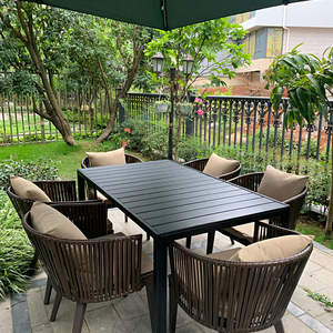 Tables de café pour restaurants en plein air, tables de jardin, tables de terrasse, tables en MDF avec structure en métal, tables de loisirs - Product Image 5