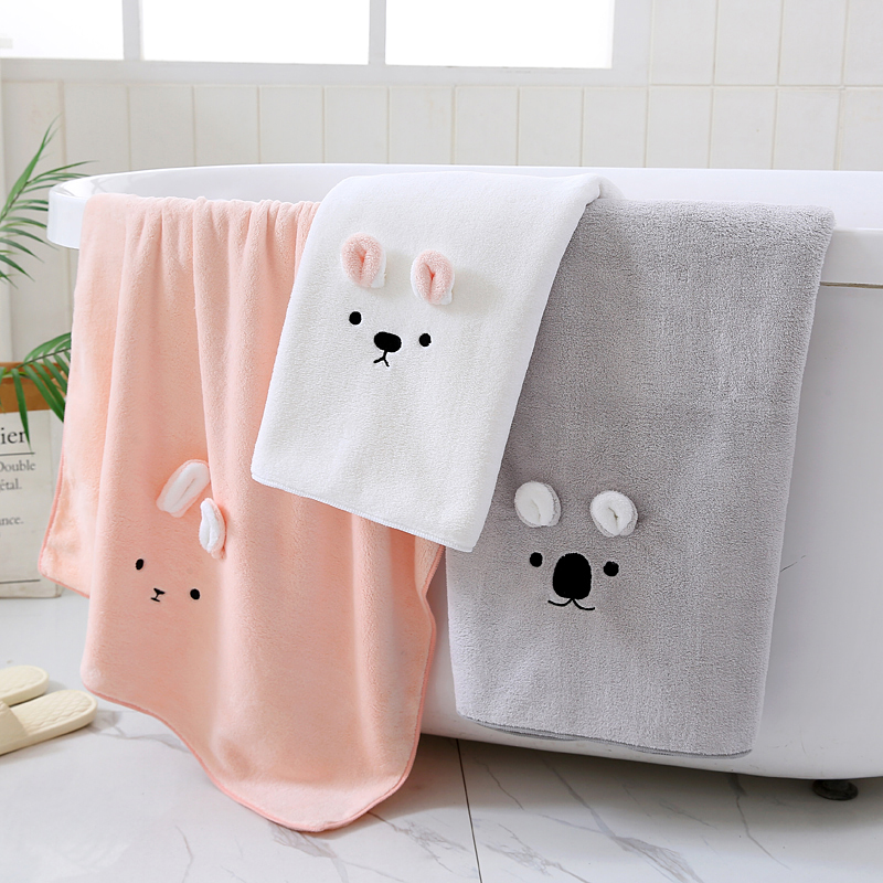 ORANGLES Microfiber Quick-Dry Bath Towel Set – Soft Absorbent Baby-Grade Knitted Roll Pattern Towels for Home Use - detailed closeup view - Image 3 of 4 | great for travel | Texas | Free Shipping ORANGLES