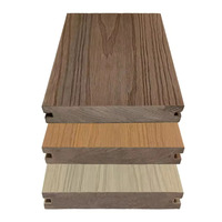 Haute qualité sans vieillissement sans décoloration solide co-extrusion 3D gaufré WPC Decking