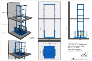 Palan électrique résistant ascenseur électrique d'ascenseur hydraulique de 10 tonnes pour l'ascenseur de cargaison d'entrepôt et la manipulation matérielle - Product Image 6