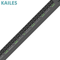 KALES(KLS) Smart PDU Série MD 32A Monophasé AC 200-240VAC 24+4 Prises C13/C19 20 Emplacements Noir Usage Industriel