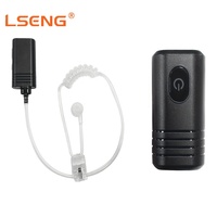Écouteur sans fil LSENG 2.4G à tube acoustique avec connecteur K/M pour talkie-walkie, oreillette entièrement sans fil pour radio bidirectionnelle