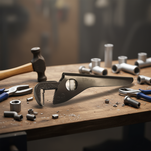 Ttake Adjustable Roller Pipe <b>Wrench</b> With 90 Degree Jaws For Pipe Cutting And Repairing - Product Image 3