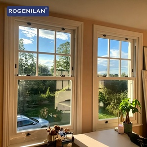 Fenêtre à guillotine simple ou double <span class=keywords><strong>en</strong></span> aluminium Rogenilan, triple vitrage anti-ouragan, pour maison - Product Image 3