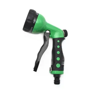 New Design Garden Hose Nozzle Sprayer Comfortable Soft Grip Zinc 7-Pattern Hose Nozzle With Front Trigger