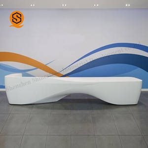 Shinestone commerciale bianco lungo curvo da banco per infermiere ospedaliere Design banco informazioni banco Reception anteriore dentale - Product Image 4