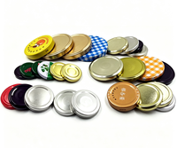 Bouchons métalliques personnalisés de qualité alimentaire, colorés, hauts, en fer blanc, à visser, 53, 63, 70, 82 mm, pour bouteilles et bocaux de conserve