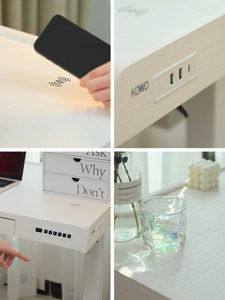 Escritorio eléctrico moderno de altura ajustable, diseño minimalista, muebles para oficina en casa que requieren autoensamblaje. - Product Image 3