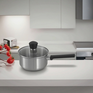 Cấp thực phẩm 304 nhà bếp cookwares stockpot Frypan thép không gỉ Cookware Pan Set chảo giá danh sách với phun silicon xử lý - Product Image 3