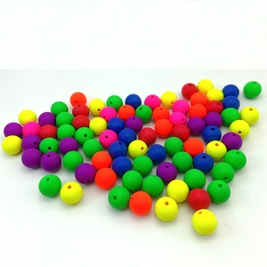 โรงงานขายส่งพลาสติกนีออนยางลูกปัดอะคริลิคผสมสีรอบลูกปัดสำหรับเครื่องประดับ Diy ทำสร้อยข้อมือ - Product Image 6