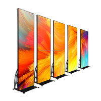 P2.5 per interni specchio pubblicitario Poster pannello LED digitale in piedi WIFI 4G pavimento LED schermo Poster Display a LED