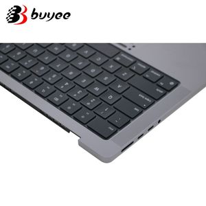 Mới Hàng Đầu Trường Hợp Bàn Phím Cho <span class=keywords><strong>Macbook</strong></span> <span class=keywords><strong>Pro</strong></span> 14 Inch 2021 Không Gian Màu Xám A2442 Toppcase + Chúng Tôi Bàn Phím + Đèn Nền - Product Image 5