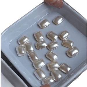 Perlas Cuadradas de Mármol Cultivado Wenchi AAA, 10x14mm, Textura de Seda, Blancas, 20 Piezas - Product Image 4