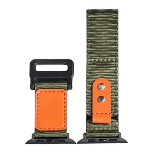 Attache tactile de sport Bracelet en nylon tissé Crochet en tissu Boucle <span class=keywords><strong>alpine</strong></span> Bracelet d'alpinisme pour montre intelligente 8 9 10 Ultra 49mm - Product Image 2