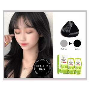 Shampoo colorant capillaire professionnel Apple Pro noir 500ml*2, coloration permanente avec des herbes pour une utilisation simple, type eau claire - Product Image 4