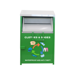 Venta al por mayor, logotipo personalizado, impermeable, antioxidante y ladrón, acero fuerte, Metal, reciclaje <span class=keywords><strong>de</strong></span> <span class=keywords><strong>libros</strong></span>, Papelera para donar ropa - Product Image 1