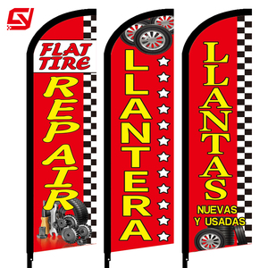 Nhà Máy Bán Buôn In Kỹ Thuật Số 100% Polyester Tùy Chỉnh Cờ Biểu Ngữ Bay Thịt Thị Trường Lông Cờ - Product Image 6