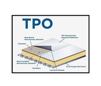 Membrane de toiture pour bâtiments en TPO PVC EPDM auto-adhésive de conception moderne pour l'étanchéité