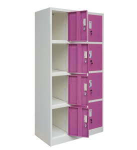 Penjualan Panas Lemari Baja Pink 12 Pintu Modern Lipat untuk Pakaian, Kamar Tidur, Kantor, Gym - Penggunaan Komersial Grosir Pabrik - Product Image 2