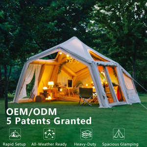 <span class=keywords><strong>Tente</strong></span> de Camping Gonflable pour 4-6 <span class=keywords><strong>Personnes</strong></span> <span class=keywords><strong>Tente</strong></span> Familiale Imperméable avec 1 Chambre et Salon Installation Rapide pour Festival en Plein Air - Product Image 1