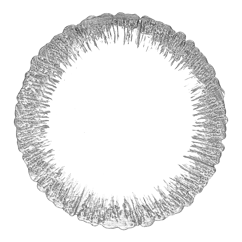 Transparent avec bordure argentée