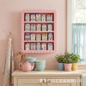 <b>Wall</b> <b>Mounted</b> Spice Rack Wooden Storage <b>Shelf</b> Rectangle Shape For Kitchen Living Room Display With Rotatable Movable Organizer - Product Image 4