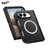 Nouvelle coque de téléphone magnétique à double axe, protection antichoc, anti-transpiration, design sportif, PC+TPE pour iPhone Duo
