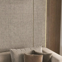 Panneau mural en PVC à texture tissu, panneau WPC pour chambre à coucher, imperméable, flexible, résistant à la saleté