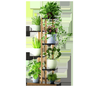 Soporte para Plantas de Pie, Multicapa, para Interiores y Exteriores, Estante para Macetas de Balcón, Forma Rectangular, Estante de Almacenamiento Independiente - Product Image 4