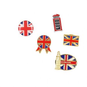 Nuevo Estilo Pin de Solapa Metálico con Mapa de la Bandera de Londres, Reino Unido, Souvenir de la Bandera del País de Gran Bretaña - Product Image 4