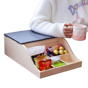 Wooden Armrest Storage Box 45L Drawer Organizer For Sofa Living Room Desktop Snack Storage - Product Image 1