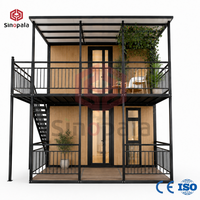 Maison conteneur extensible 2, 3, 4, 5 chambres, préfabriquée, verte, mobile, villa à 2 étages pour habitation